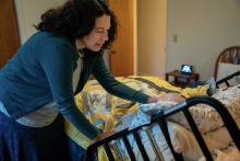 Bianca Murray with guest at Mother Teresa House 