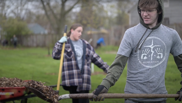 Watch: Lansing Catholic High's Work-A-Thon | Bringing Christ's Love to those in Need 