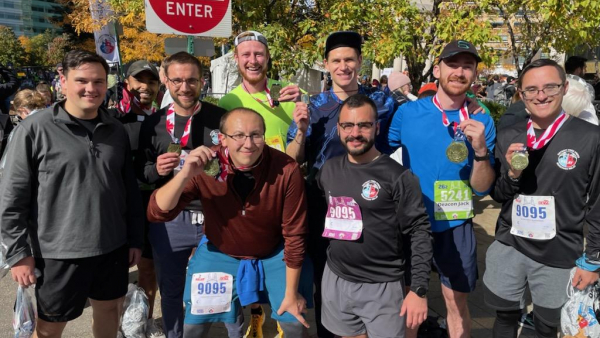 Seminarian Marathon Runners 