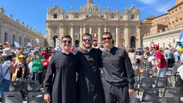 Diocese of Lansing Seminarians at canonization of Saints Pier Giorgio Frassati and Carlo Acutis 