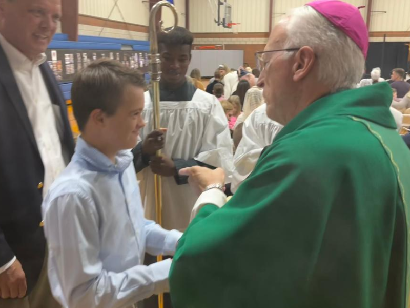 Bishop Boyea visits Saint Thomas More Academy in Burton, October 13, 2024