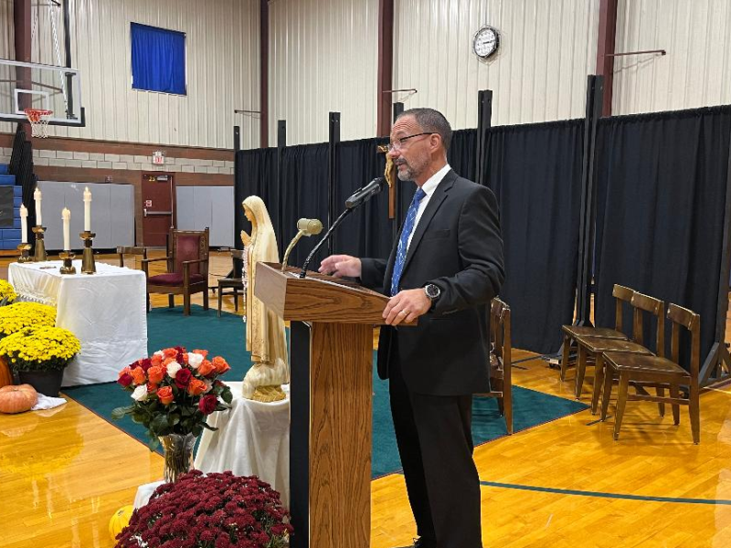 Bishop Boyea visits Saint Thomas More Academy in Burton, October 13, 2024