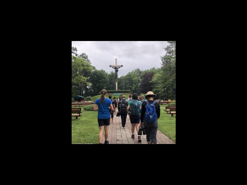 Cross in the woods pilgrimage