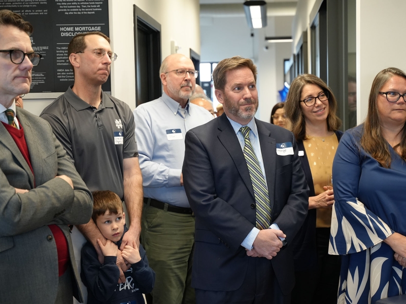 Bishop Boyea blesses Notre Dame FCU