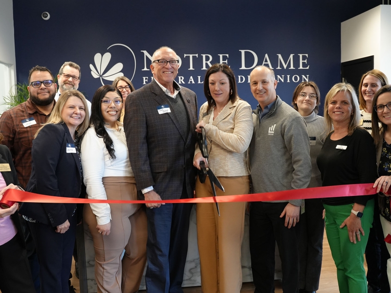 Bishop Boyea blesses Notre Dame FCU