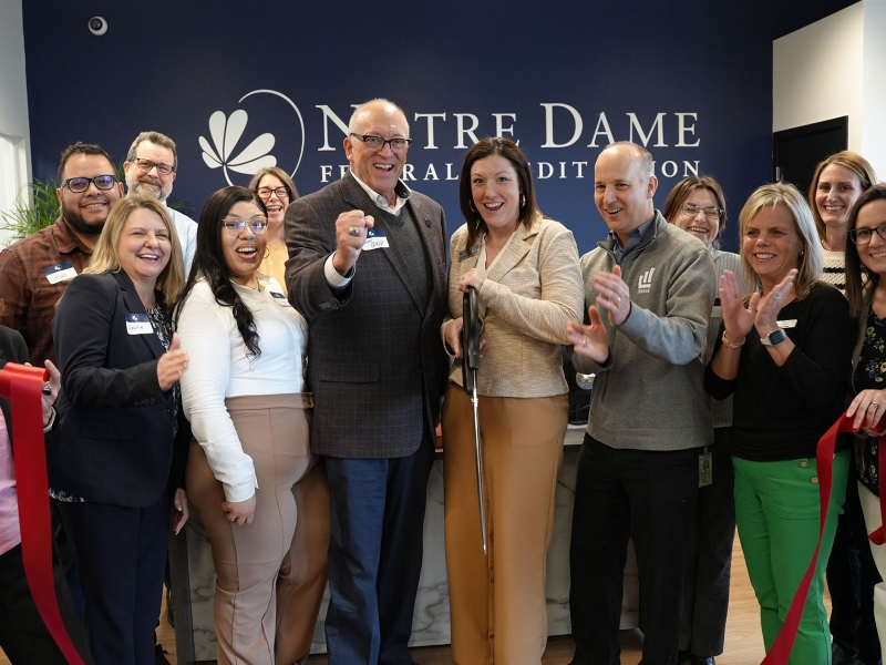 Bishop Boyea blesses Notre Dame FCU