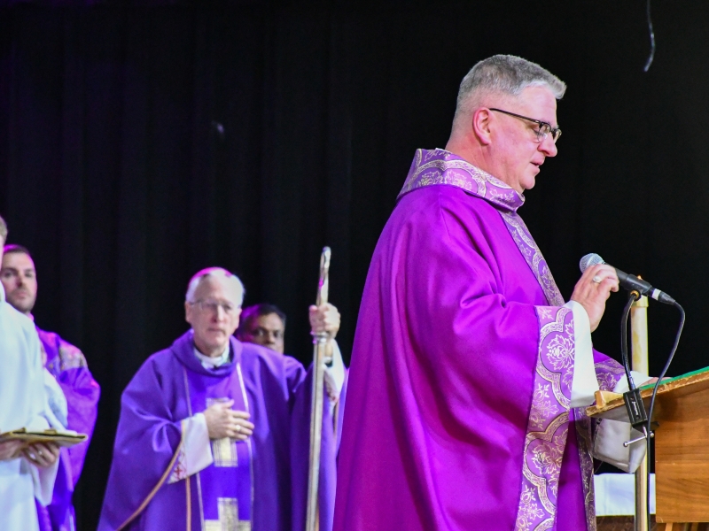 Bishop Boyea at Lumen Christi Catholic School, April 8, 2025