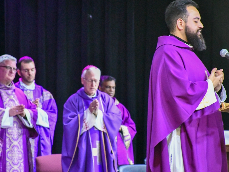 Bishop Boyea at Lumen Christi Catholic School, April 8, 2025