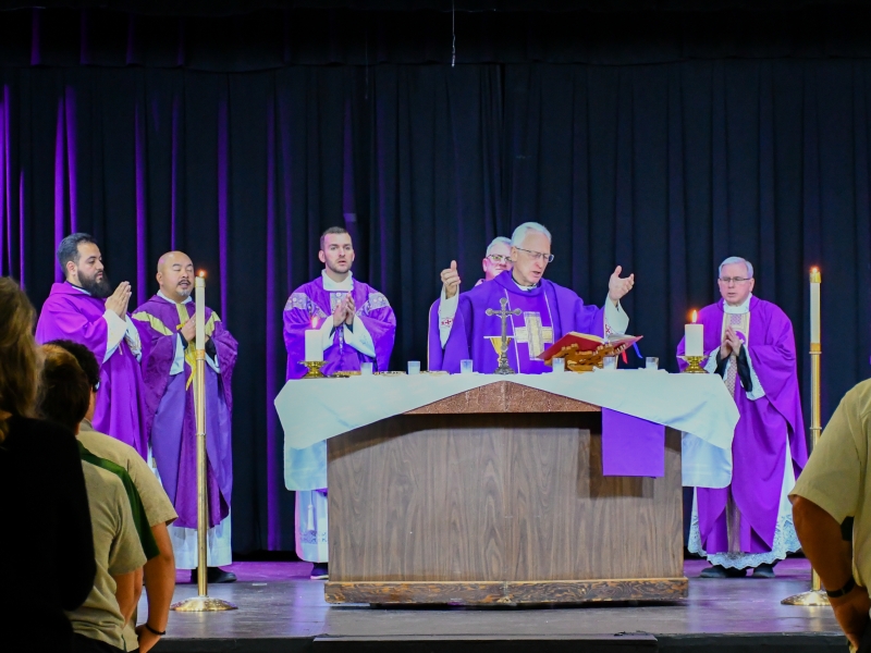 Bishop Boyea at Lumen Christi Catholic School, April 8, 2025