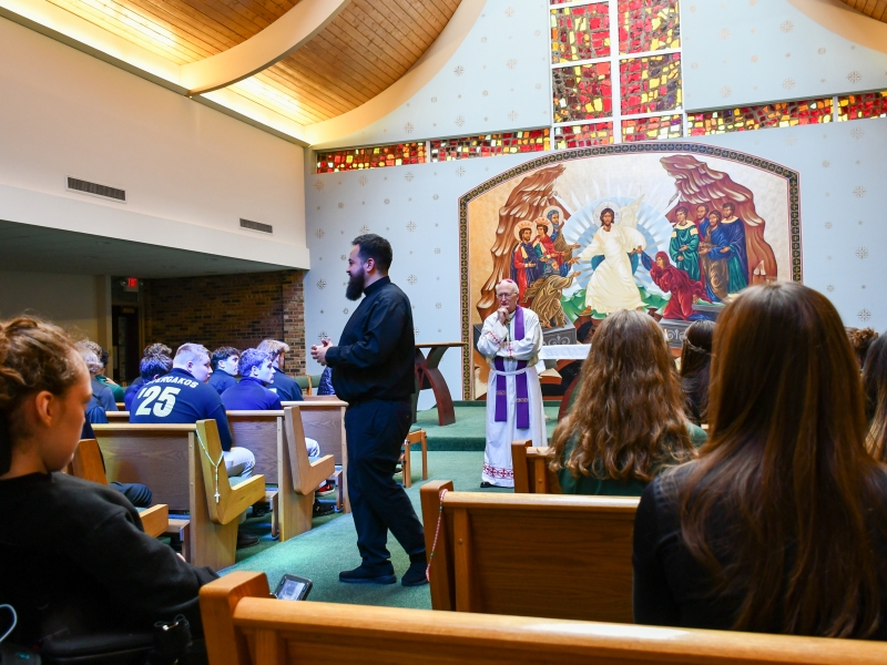 Bishop Boyea at Lumen Christi Catholic School, April 8, 2025