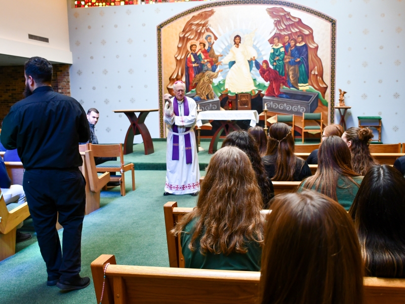 Bishop Boyea at Lumen Christi Catholic School, April 8, 2025