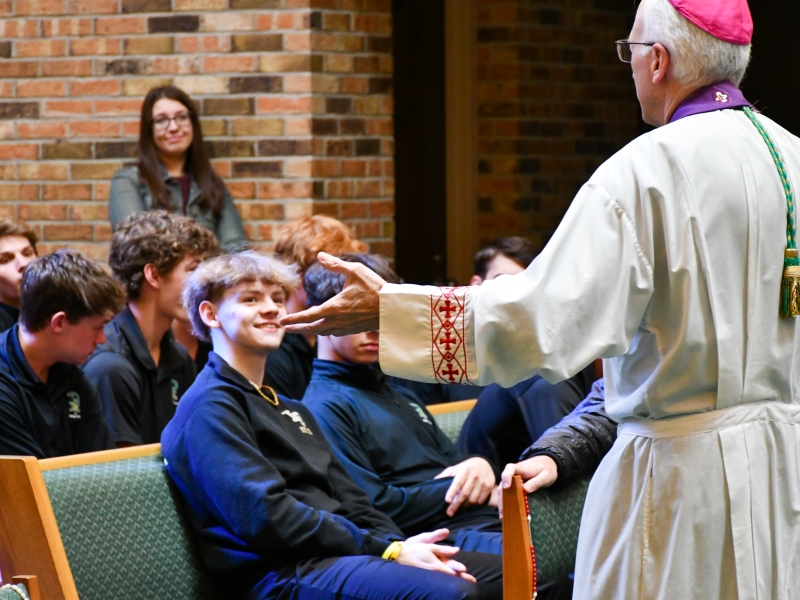 Bishop Boyea at Lumen Christi Catholic School, April 8, 2025