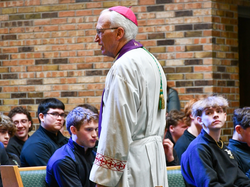 Bishop Boyea at Lumen Christi Catholic School, April 8, 2025