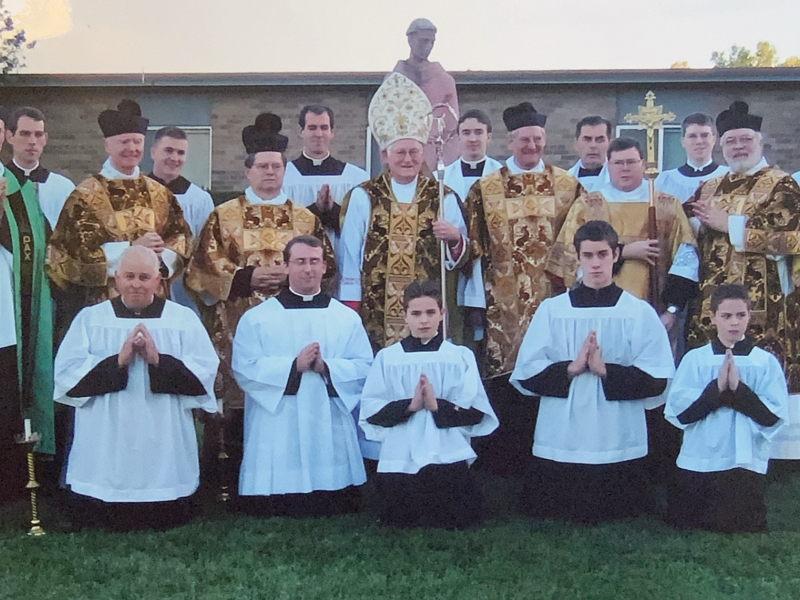 Bishop Carl Mengeling celebrates Pontifical Solemn High Mass in Flint, Michigan, marking the celebration of the 16th anniversary of the Tridentine Mass at All Saints in Flint on October 16, 2005.